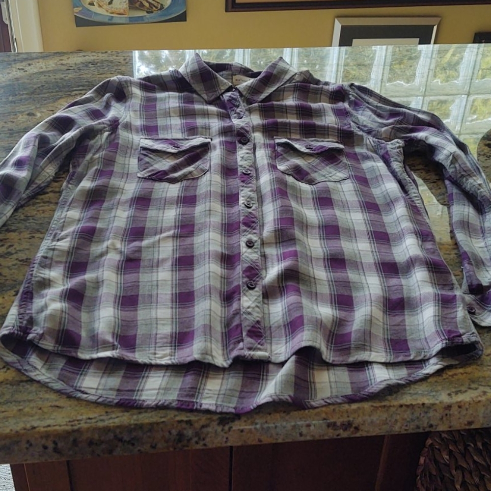 Maison Jules  long sleeves plaid Shirt - Picture 5 of 7